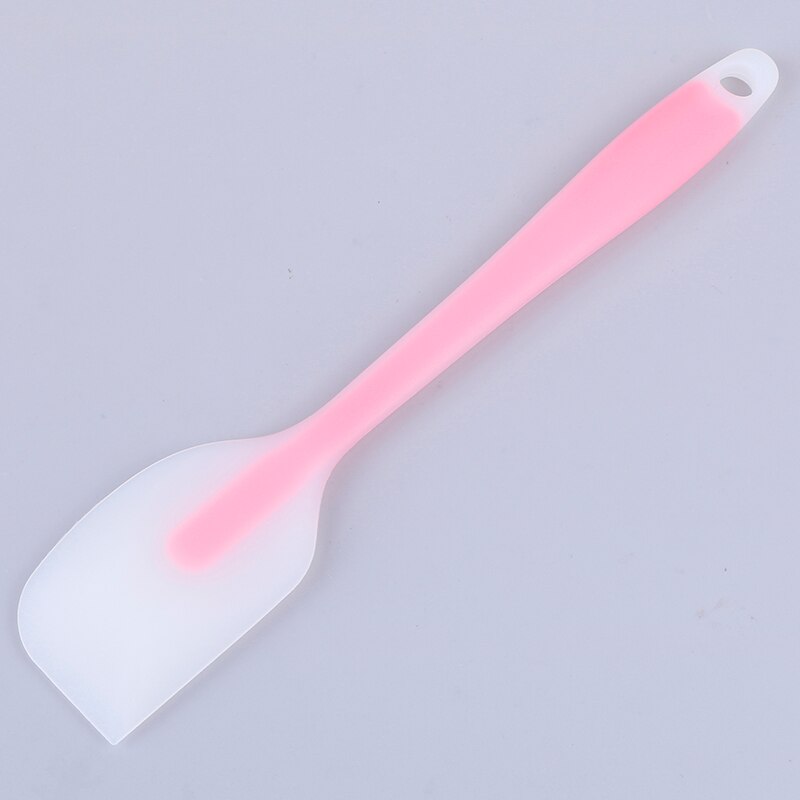 1pc Heat Resistant Non-stick Silicone Spatula Spoon Cooking Kitchen Cake Scraper Green | Pink | Blue: pink