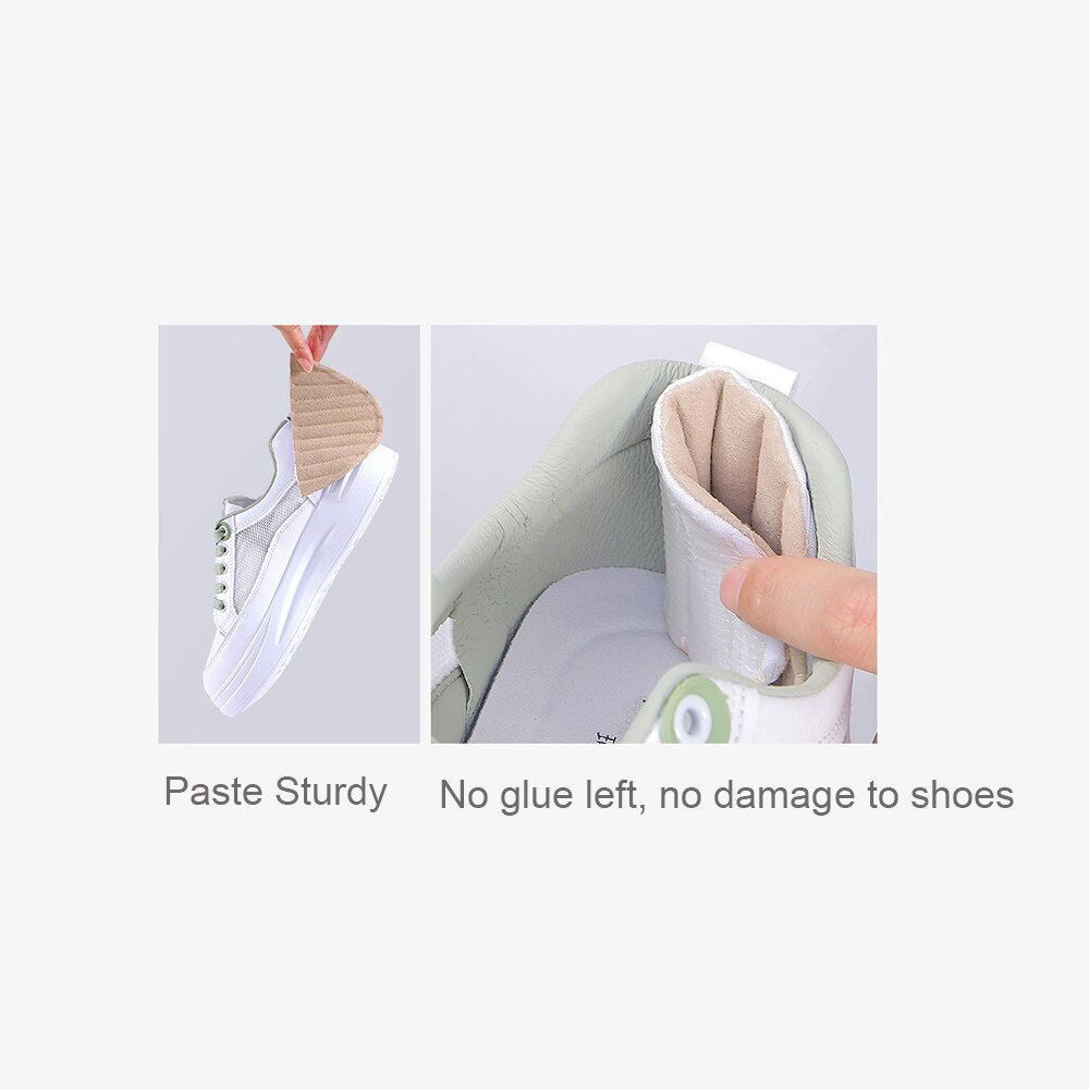 1pair Women Shoes Heel Protector Sticker Sneakers Running Shoes Size Reducer Heel Liner Grips Anti-wear Foot Insert Cushion Pad