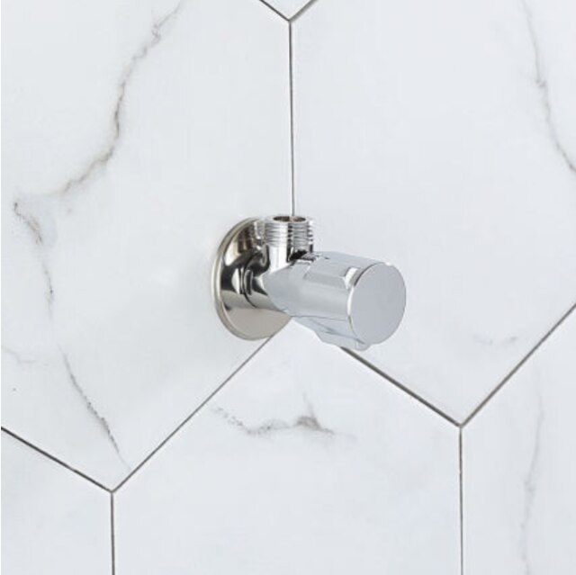 Messing Driehoek Klep Water Regelklep Goud Hoek Valve Badkamer Tap Water Valve 1/2*1/2 Messing Chroom Hoek Kleppen: 01