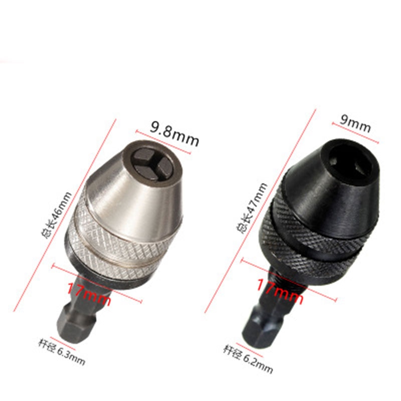 Universal Drill Chuck Adapter Convertor Keyless Shaft Chuck Clamp 0.3-6.5mm Electric Motor Shaft Mini Chuck Fixture