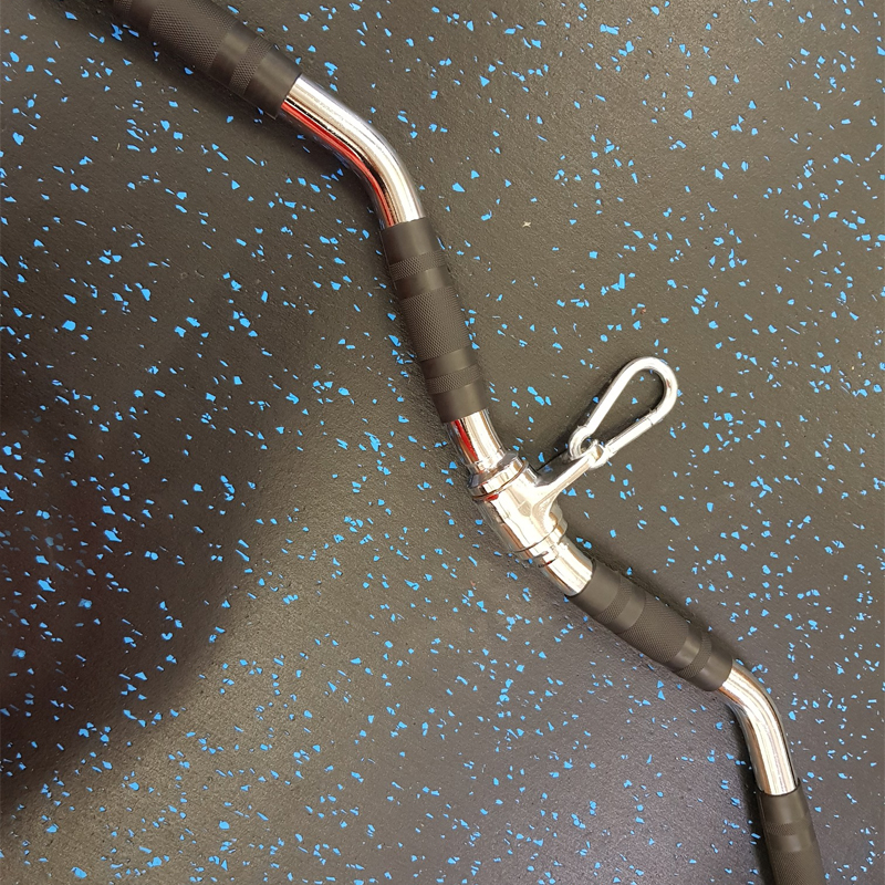 Fitness Lat Pull Down Bar Gym Handle Grip Gantry Frame Pully Cable Machine Attachment Triceps Muscle Workout Solid Rowing T-Bar