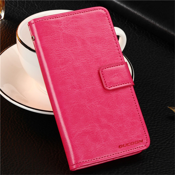 GUCOON Vintage Wallet Case for TP-Link Neffos Y5s 5.0inch PU Leather Classic Book Flip Cover for Neffos Y5S Case Holder Cover: Rose