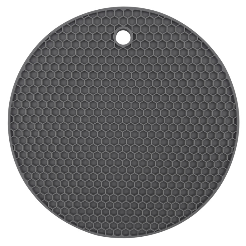 18 cm Ronde Siliconen Mat Coaster Food Grade Materiaal Placemat antislip Tafelmat Keuken Accessoires Gadgets Ronde Cup mat: Paars