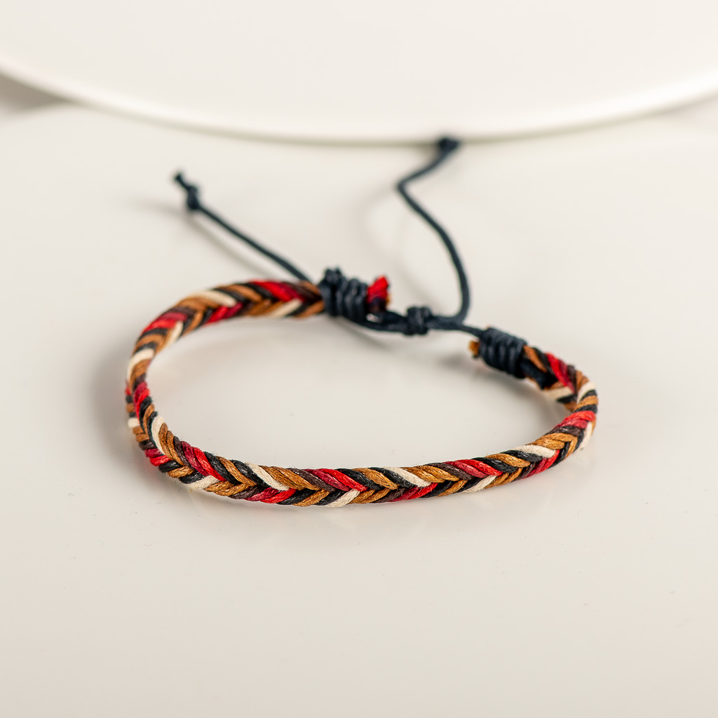 Pulsera ajustable de cuerda de macramé hecha a mano para mujer, lote de pulseras tejidas de hilo, , # KY301: Verde Dragonly