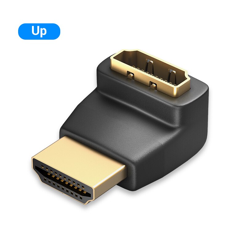 Tions HDMI Adapter 270 90 Grad Rechtwinklig HDMI Stecker auf HDMI Buchse Konverter für PS4 HDTV HDMI Kabel 4K HDMI 2,0 Verlängerung: H380HDFA