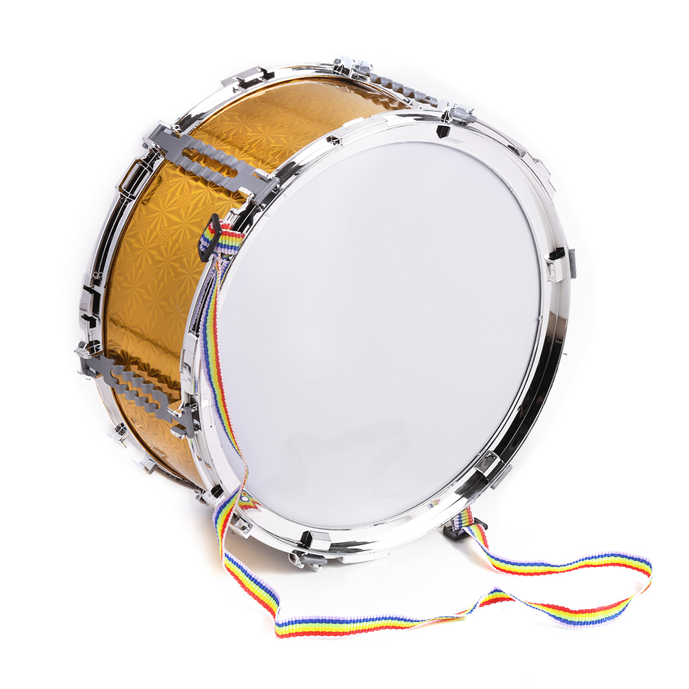 Kleurrijke Jazz Snare Drum Percussie Instrument met Drumstokken Band Musical Speelgoed voor Kinderen Kids: Gold