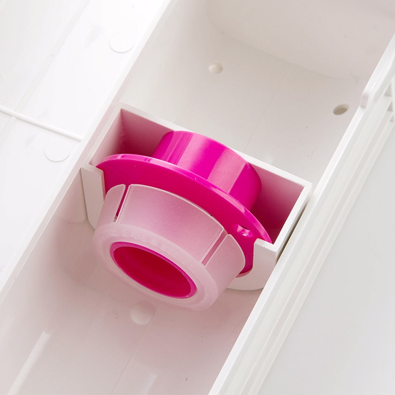 Kitchen Preservative Film Sliding Blade Cutter Box Magic Food Fresh Keeping Plastic Cling Wrap Dispenser Storage Container WY5