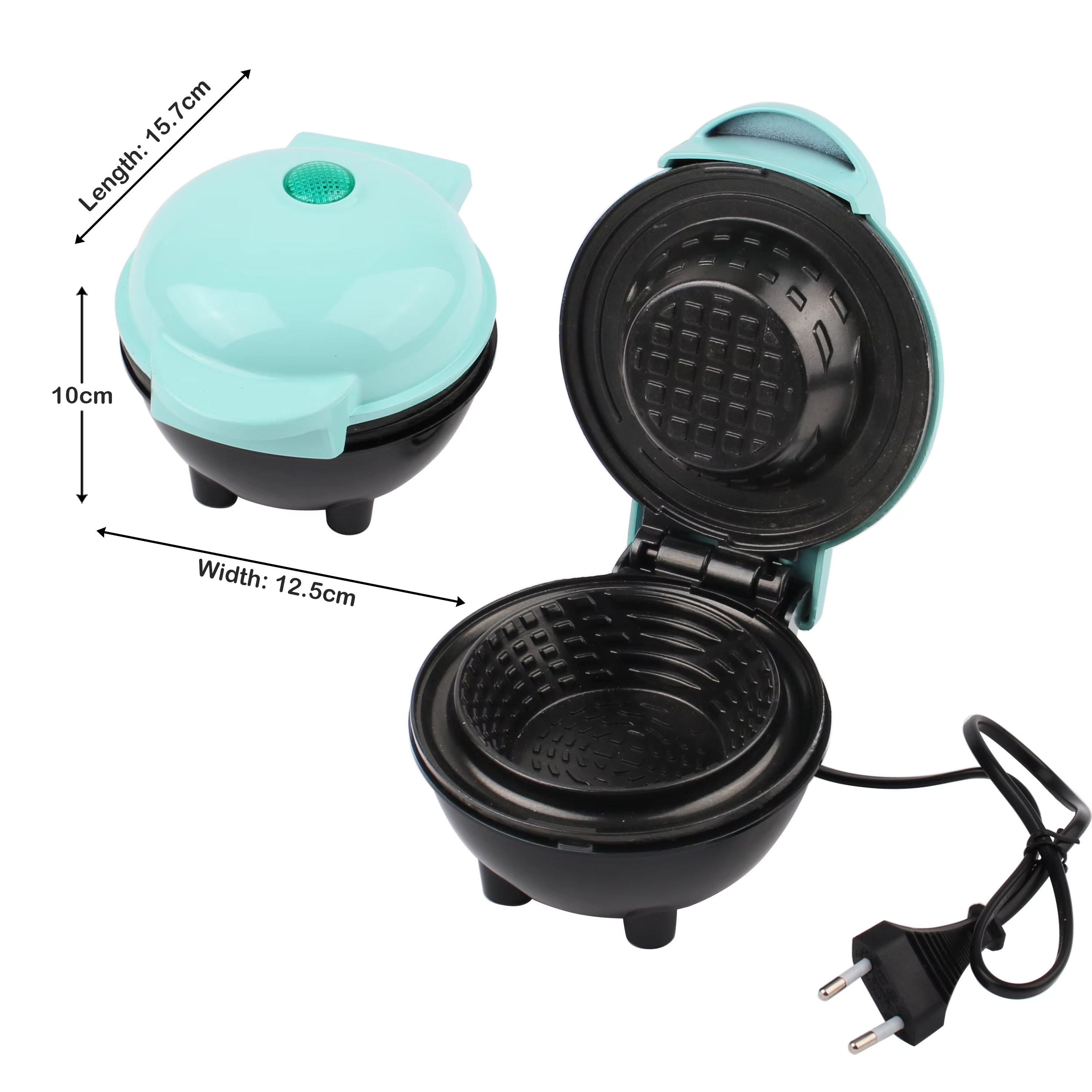 110v/220v multifunctionele wafelijzers, cakevormpjes, antiaanbakpan, mini-omeletmaker, eierburgermaker, donutbakmachine, dubbelzijdige verwarming: Bordeauxrood / 220 v