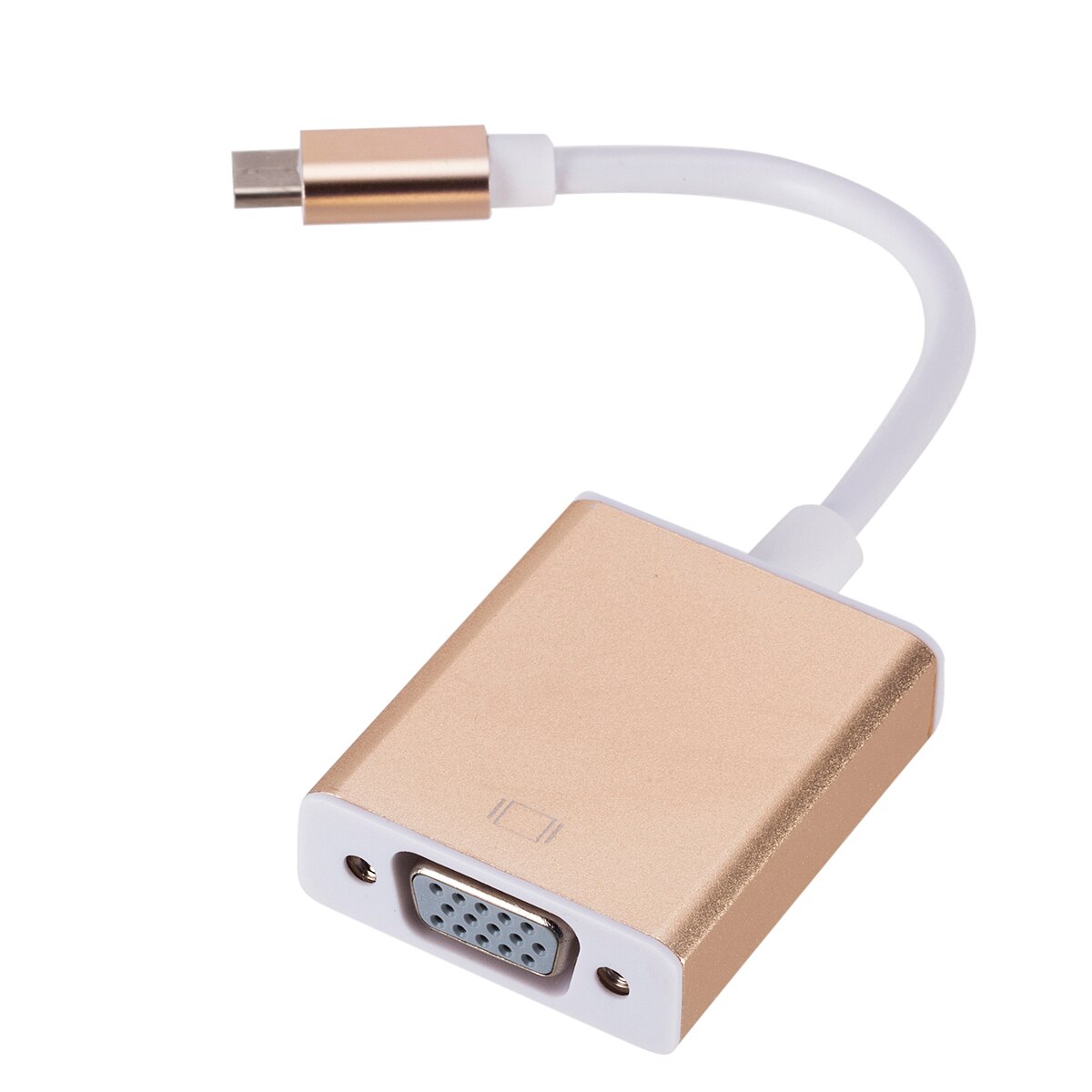 Grwibeou USB 3.1 to VGA Adapter Type C to Female VGA Adapter Cable for Macbook Surface Pro Sales USB C TO VGA Converter: Gold