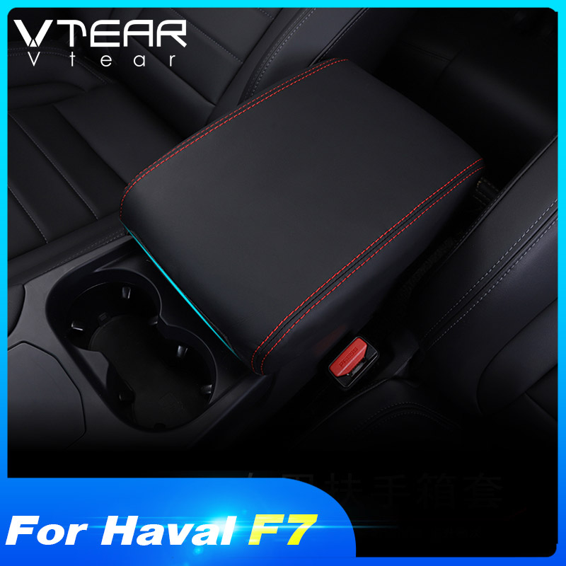 Vtear Voor Haval F7 F7X Auto Armsteun Box Cover Center Console Leather Case Auto Seat Steken Interieur Onderdelen Styling Decoratie