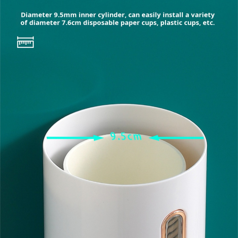 Paper Cup Dispenser Holder Automatic Disposable Cup Storage Rack Wall Mounted Cup Holder Organizer Water Dispenser Cups Stand