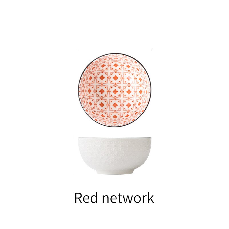 4.5 Inch Household Rice Bowl Ceramic Tableware Nordic Minimalist Style Underglaze Relief Kitchenware Porridge Bowl Small: J