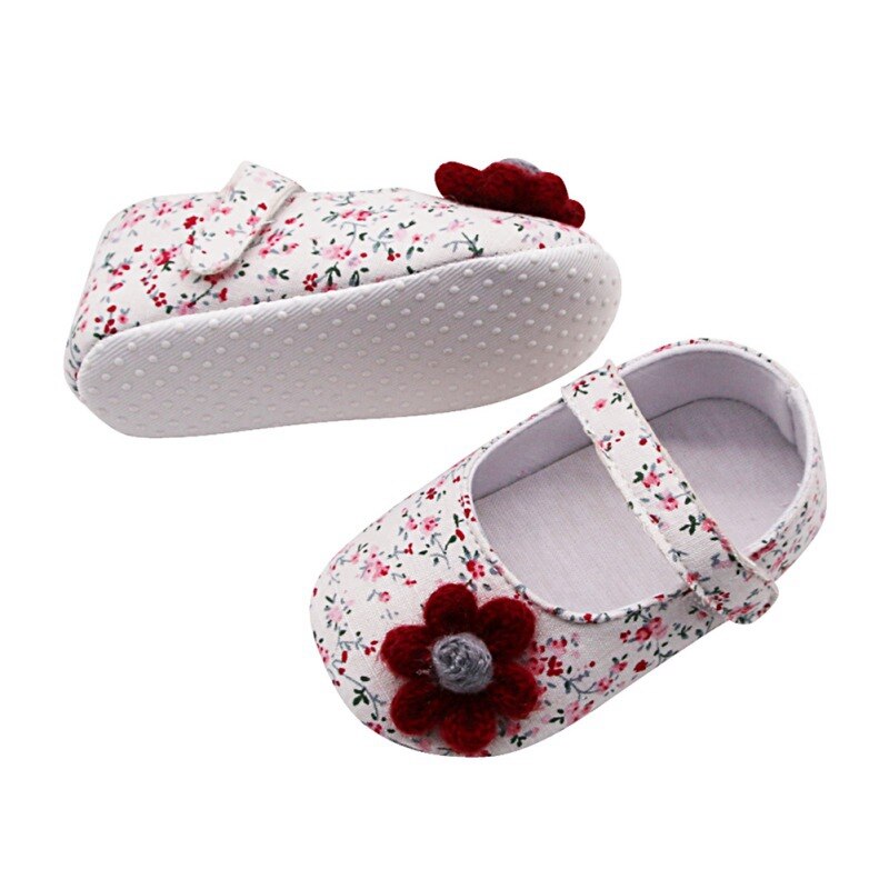 Zapatos de bebé para niña, zapatos antideslizantes transpirables con estampado Floral, zapatillas casuales con flores, zapatillas de deporte para niños, suela blanda para primeros pasos