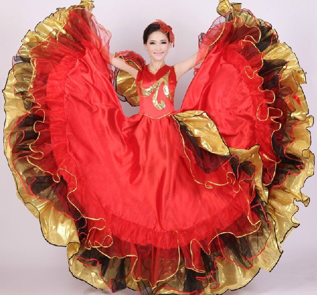 Women Flamenco Dance Dress Adult Paso Doble Dance Dress Flamenco Costume Girl Flamenco Dancing Dresses