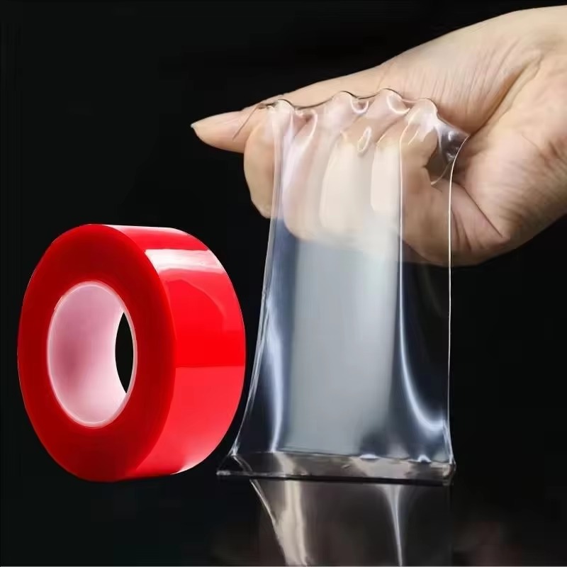 extra starkes doppelseitiges Klebeband, Acryl, transparent, keine Spuren, robustes Klebeband für Zuhause, Büro, Auto, feste Aufkleber