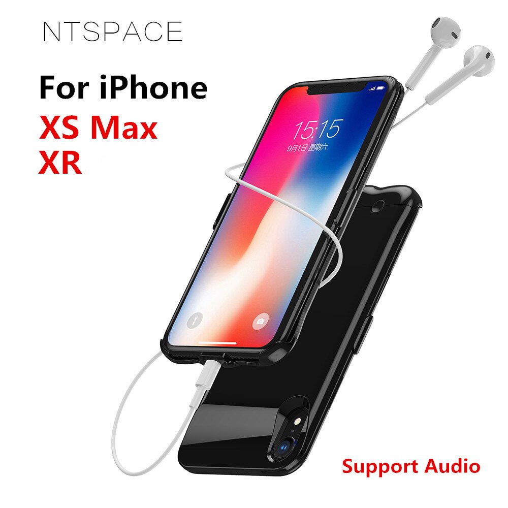 Funda de batería para iPhone 11 Pro, XS, Max, XR, X, XS, cargador portátil de 5200mAh, funda de batería externa de respaldo