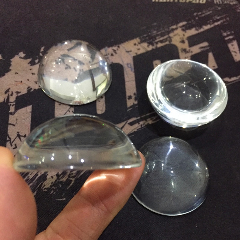 60mm-100mm Blank transparent Crystal hemisphere half ball magnifier glass paperweight for Home Decoration