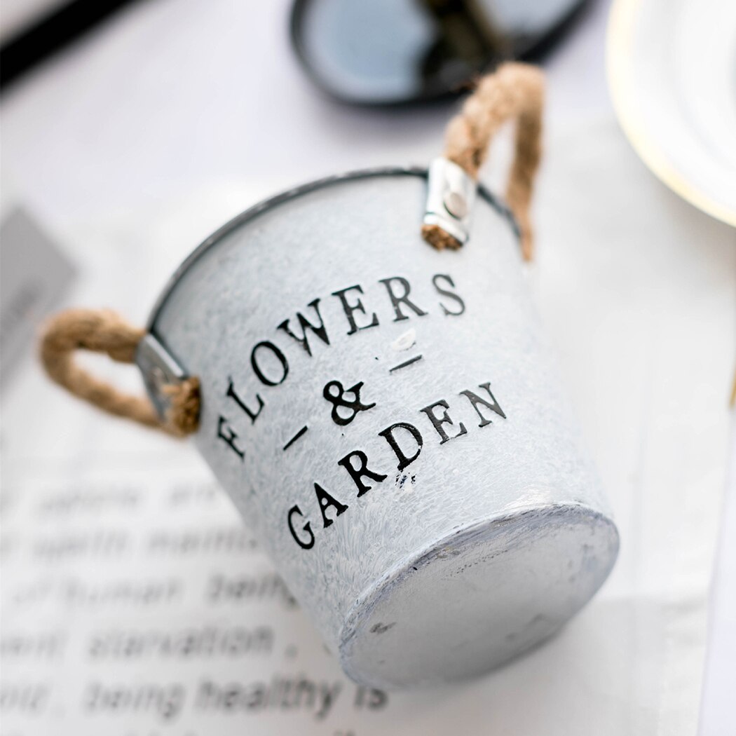 Macetas de Metal para plantas, florero, bola de cristal, decoración para el hogar, flores y plantas