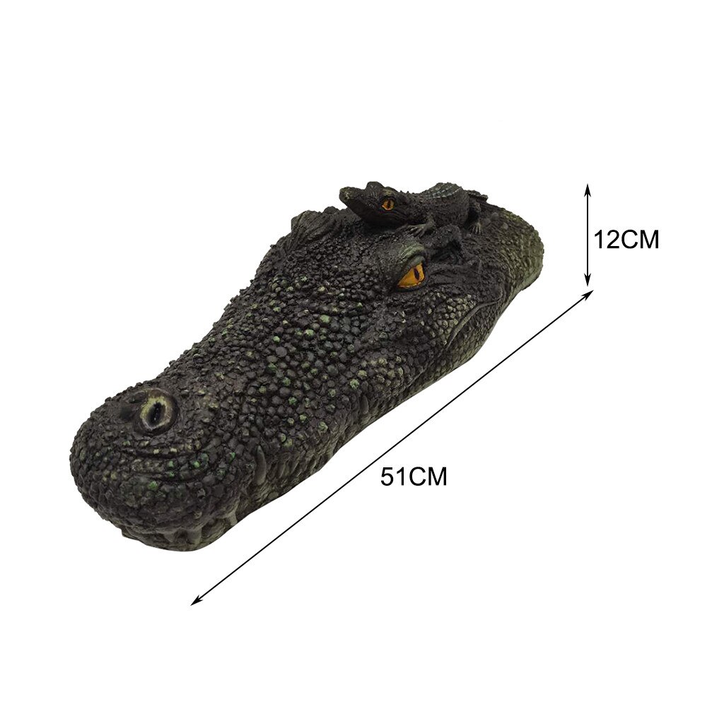 Floating Mother and Son C rocodile Head Water Decoy Garden Pond Art for Control Simulation Foam Crocodil Home Garden Decor