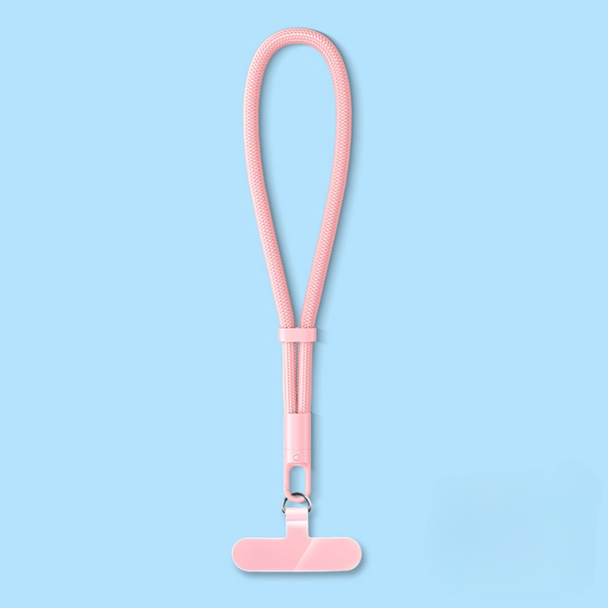 Universal Adjustable Mobile Phone Lanyard Short Wrist Strap with Self-locking Anti Durable Polyester Phone Strap: Pink