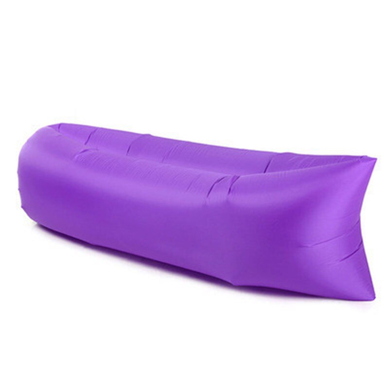 Inflatable sofa outdoor air sofa bed lunch break beach portable lazy inflatable sofa beach chair: Purple