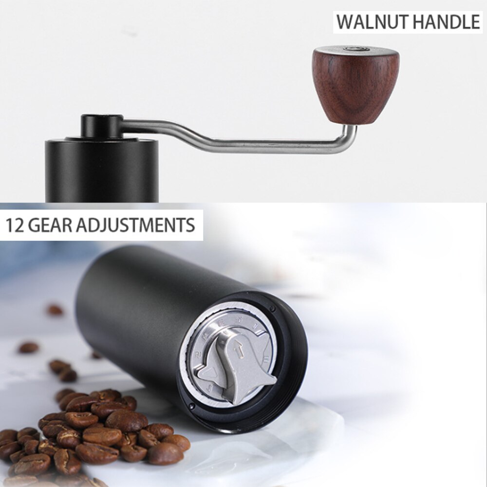 Manual Coffee grinder Stainless steel Burr Grinder Conical Coffe bean Miller Manual Coffee Milling Machine