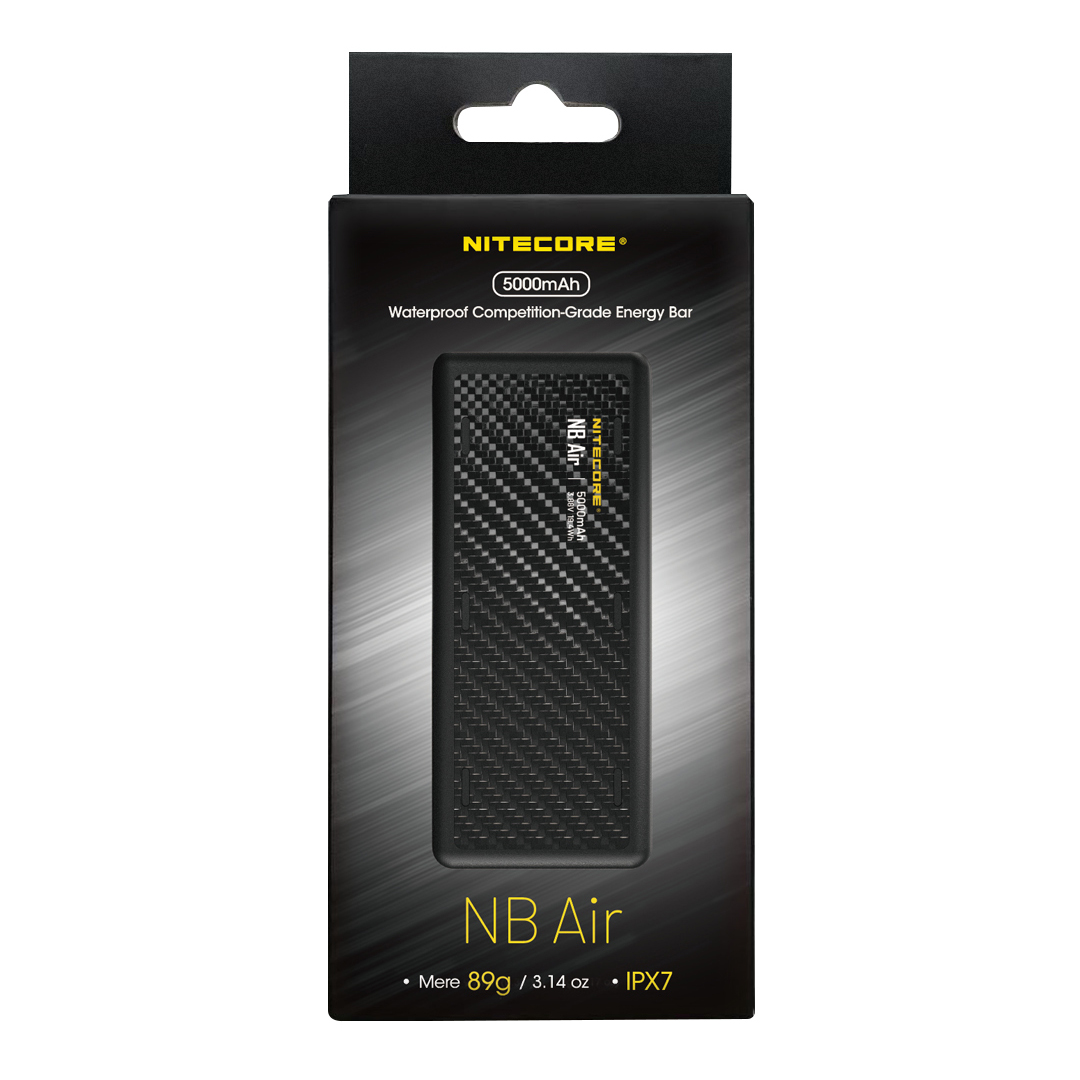 NITECORE 5000mAh NB Air Mobile Power Bank 18W USB-C Output Fast Charge PD QC3.0 only 89g