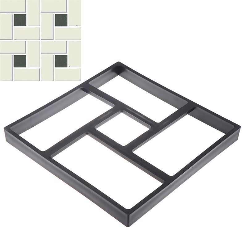 Tuinpad bestrating mal doe-het-zelf handmatig bestraten cement baksteen steen weg beton mallen pad doe-het-zelf handmatig bestraten
