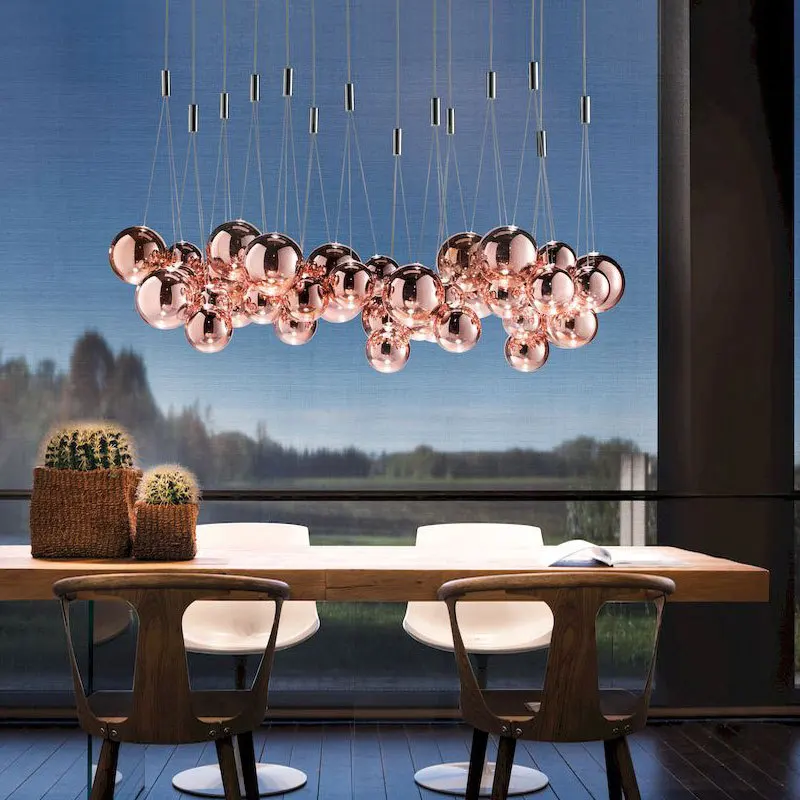 Moderne Minimalistische Slaapkamer Restaurant Hanglamp Trap Bubble Ball Hotel Lobby Teller Decoratieve Glazen Verlichting
