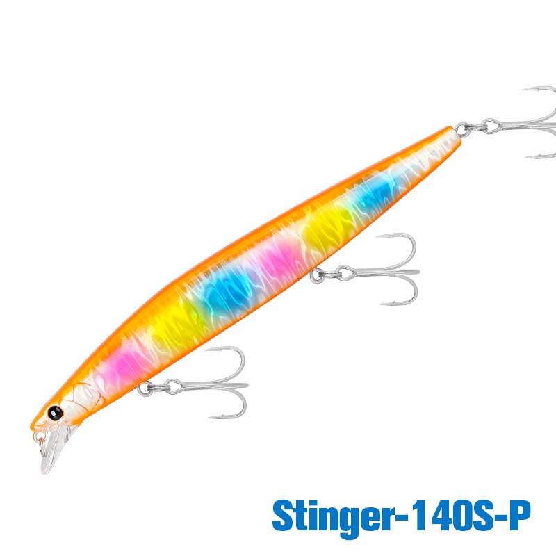 TSURINOYA 140S Sinking Minnow 140mm 26g Ultra Long Casting Fishing Lure STINGER Seabass Tuna Sea Inshore Fishing Hard Bait Model: Stinger 140S-P