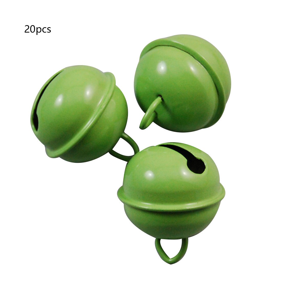 Décorations clochette Jingle en métal en fer | 22mm, 20 pièces colorées, décoration de noël, pendentifs pour animaux de compagnie, accessoires artisanaux faits à la main pour bricolage: Vert clair