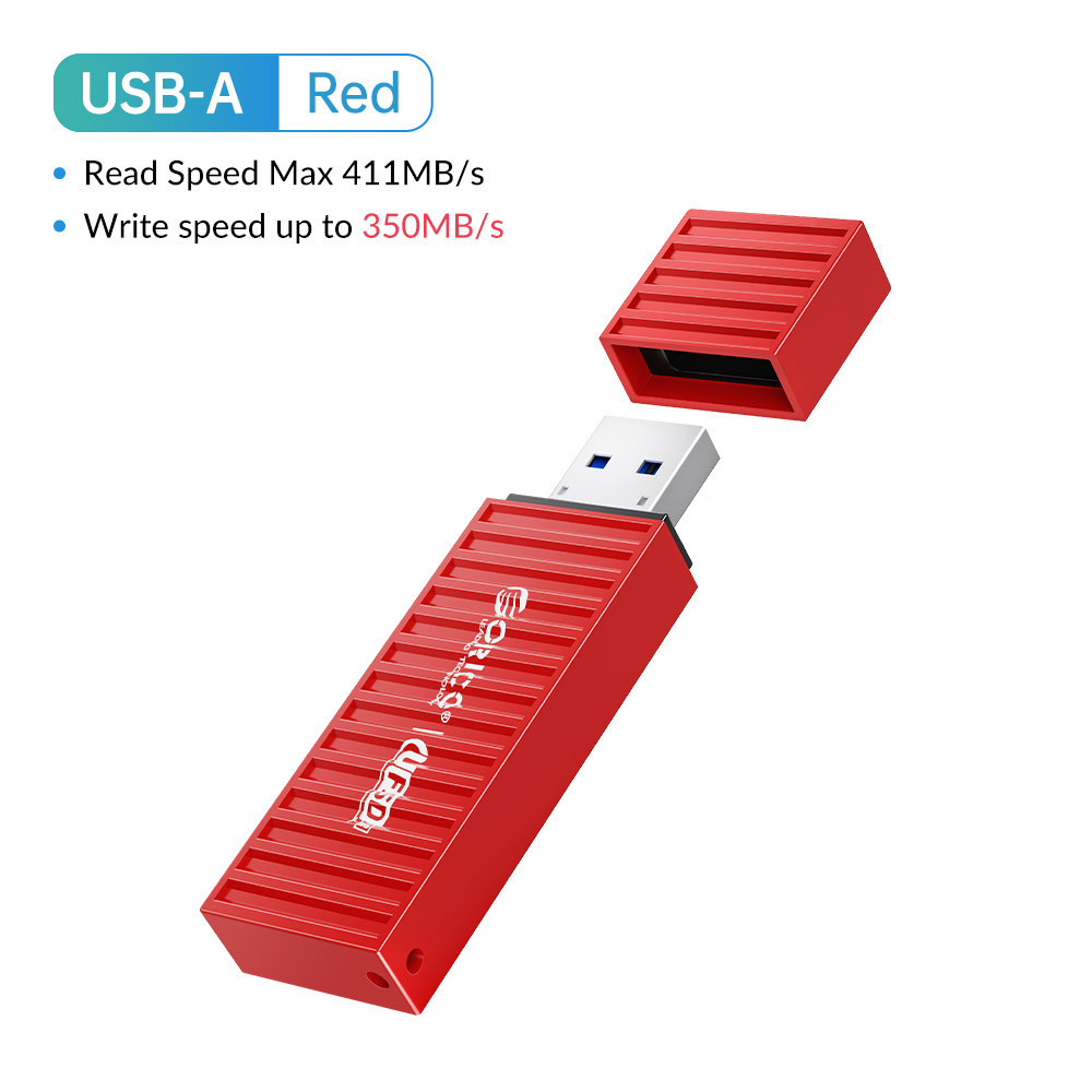 Orico ufsd usb-flashdrives 64gb metaal 256gb 512gb met type-c- en usb-interface 128gb: Groente / 128gb