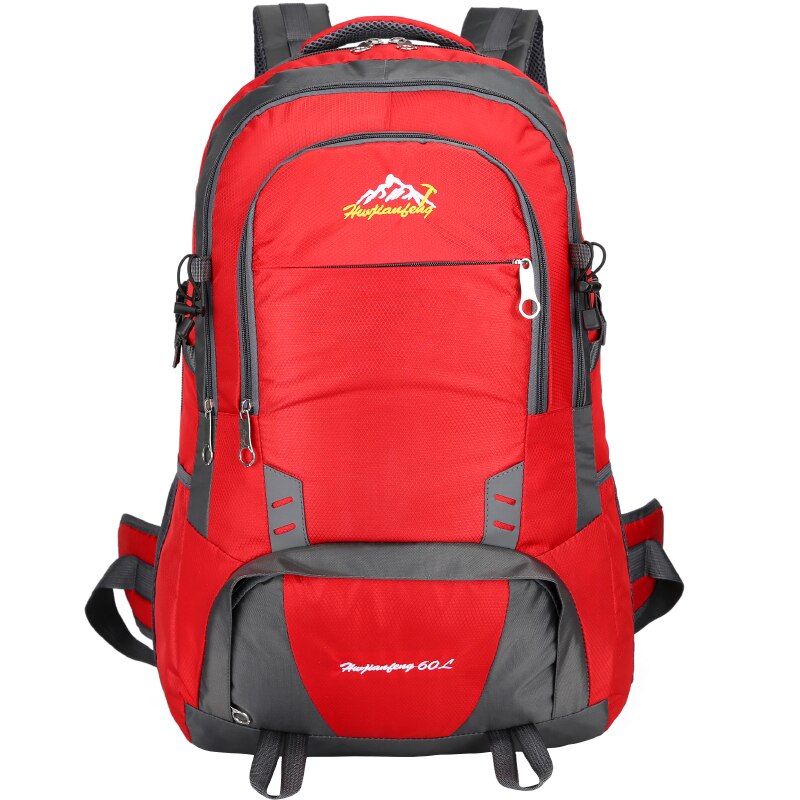 60L Outdoor Long Distance Shoulders Bag Cycling Backpack Mountaineering Camping Travelling Knapsack Climbing Hiking Rucksack: Red bag only