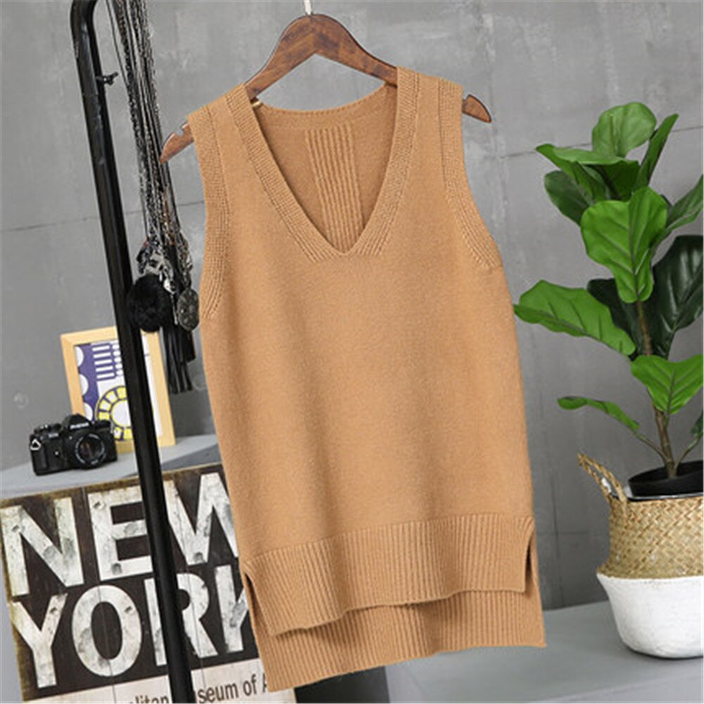 Dameveste vinter overtøj forårs vest vest vinter og koreansk version strikket vest sweater kvinde  pz2883: 8
