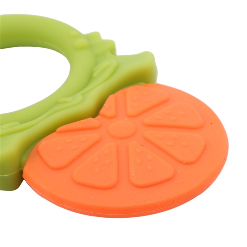 Mordedor de silicona para bebé, fruta, fresa UVA, naranja, juguete para