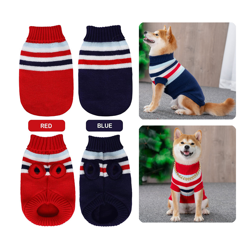 Chandails à rayures pour chiens, tricot d'hiver pour animaux de compagnie, pour chiens de taille moyenne et grande, vêtements de noël pour grands chiens, pulls Labrador, Costume