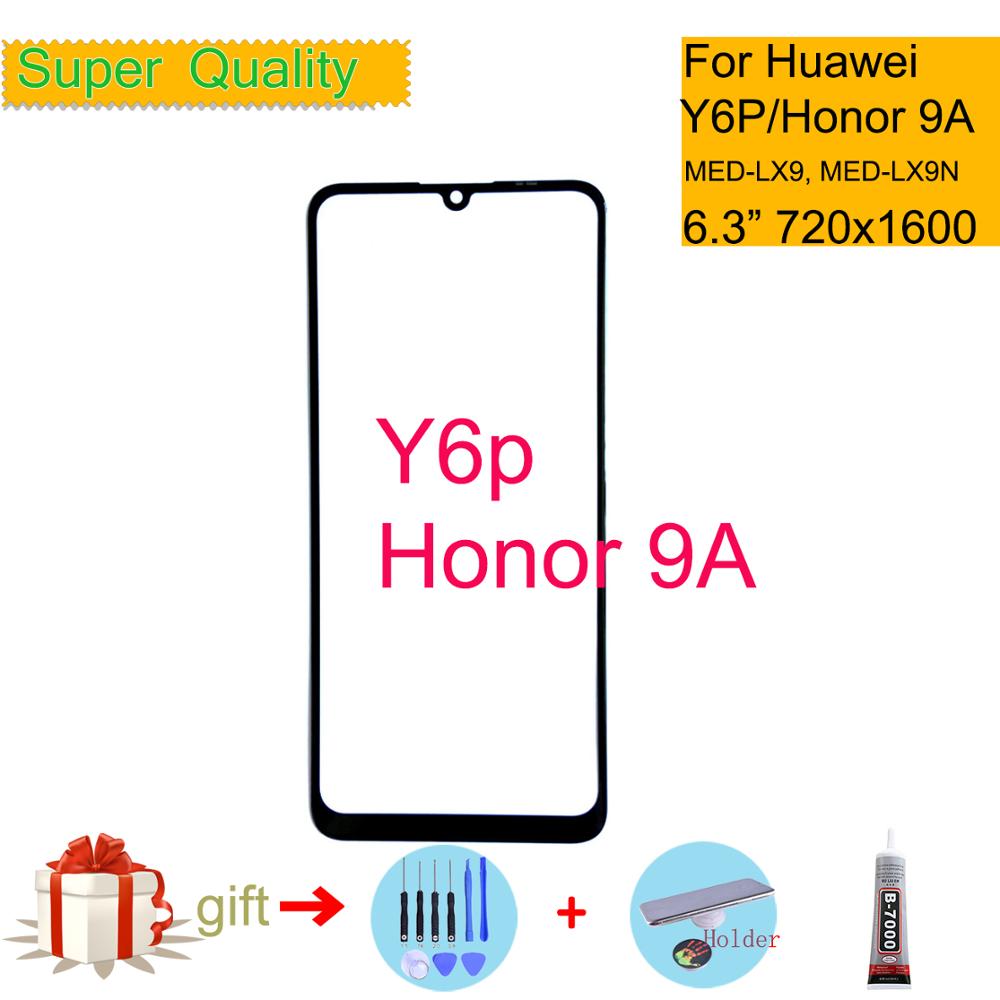 Voor Huawei Y6P Touch Screen Touch Panel Voor Outer Glas Voor Honor 9A Lcd Glas Lens Vervanging Y6P MED-LX9 MED-LX9N