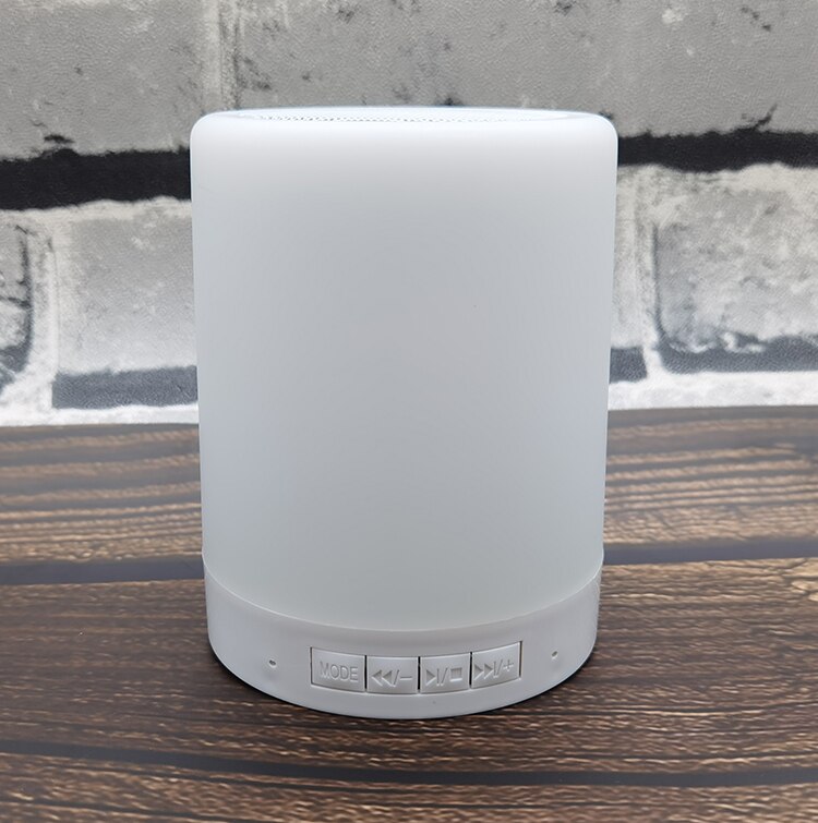 Altoparlante portatile senza fili Bluetooth Mini Player Touch Pat Light lampada da comodino a LED colorata a luce notturna per dormire meglio: without LED