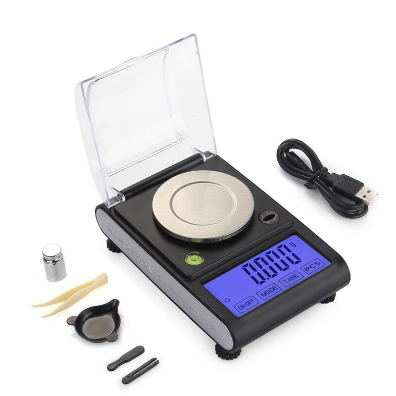 High Precision 50g 0.001g Laboratory Balance LCD Digital Milligram jewelry Diamond Gold Lab Scale Electronic Gram Counting 0.001