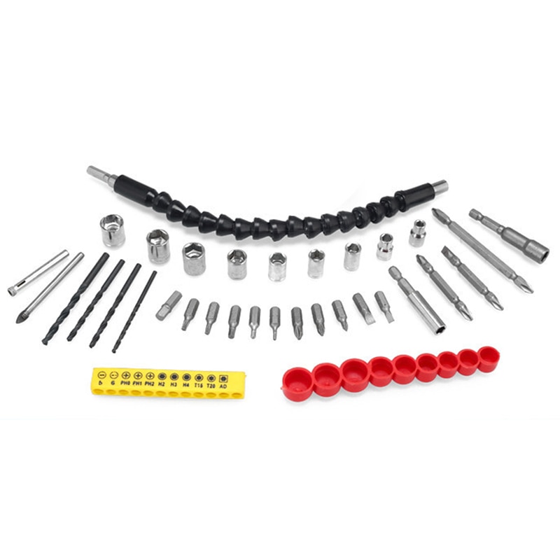 Hex Sockets Bits Electric Screwdriver Head Set Flexible Extension Shaft Hand Tools Kit TN99