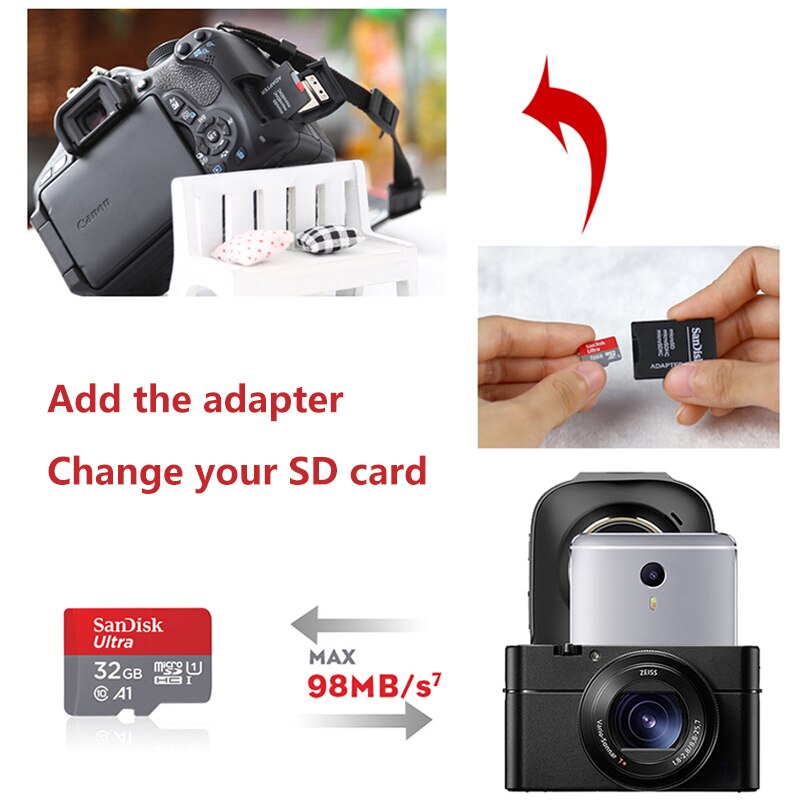 SanDisk Speicher Karte 64G 128G 16G SDHC EVO plus MicroSD Micro SD C10 4K TF Trans flash 32 GB Klasse 10 Telefon Karten für go pro