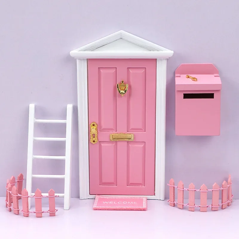 Porte d'elfe Miniature en bois, porte féerique, Mini maison, accessoires, jouet de jeu, pour enfants, meubles, Simulation Miniatures