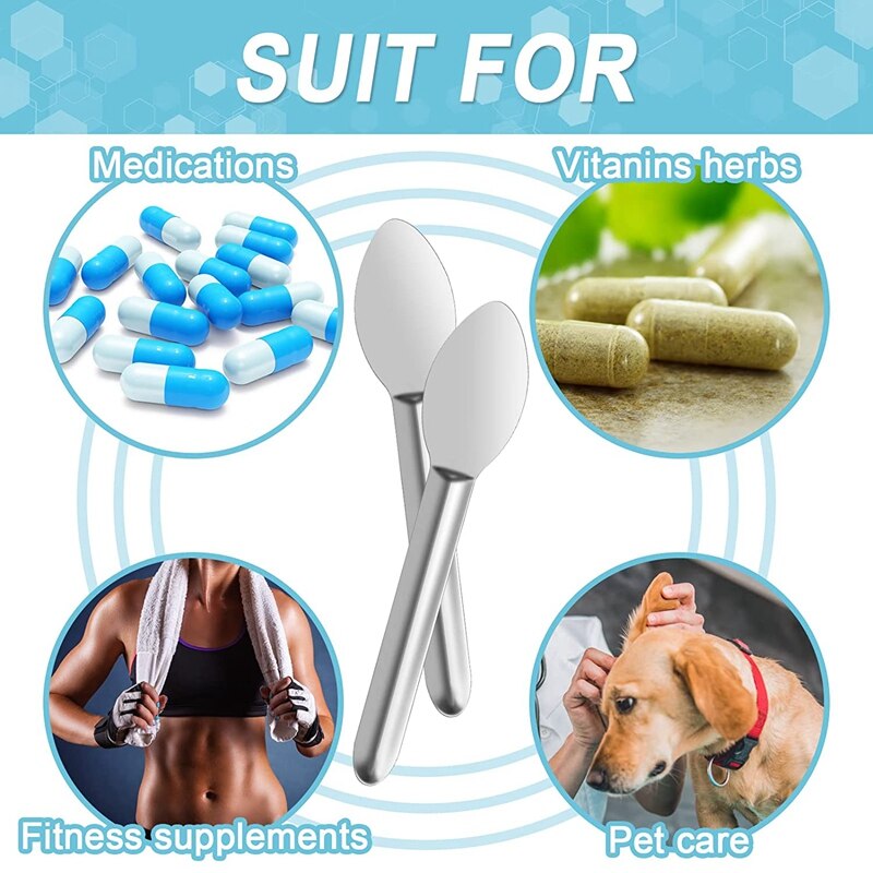 Practical Capsule Filling Spatula 10PCS Stainless Steel Lab Spoon Mini Scoop For Fast Gel Cap Capsule Filling Pill Filler Machin