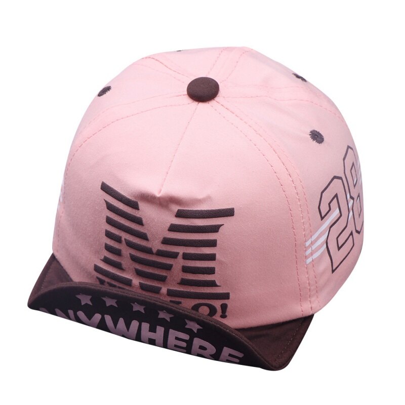 Kids Adjustable Ball Hat Baby Girl Cute Baseball Cap Breathable letter Embroidery Visors Hats