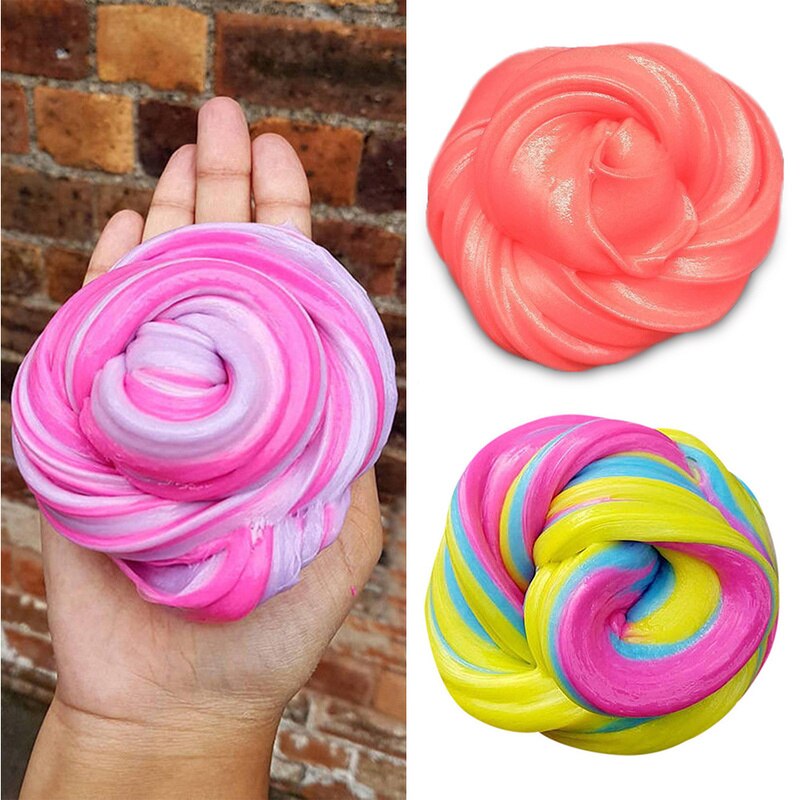 17 Color Slime Toys Fluffy Slime Supplies Toys 60ml Fluffy Foam Putty Stress Relief Magic MultiColor Slime Sludge Cotton Mud Toy