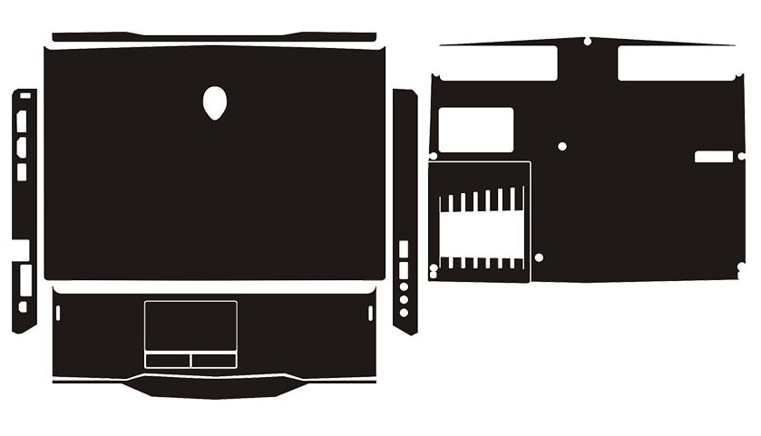 Laptop Sticker Skin Decal Carbon fiber Cover Portector for Alienware 11 M11X R3 R2 ANW11 ALW11 11.6-inch