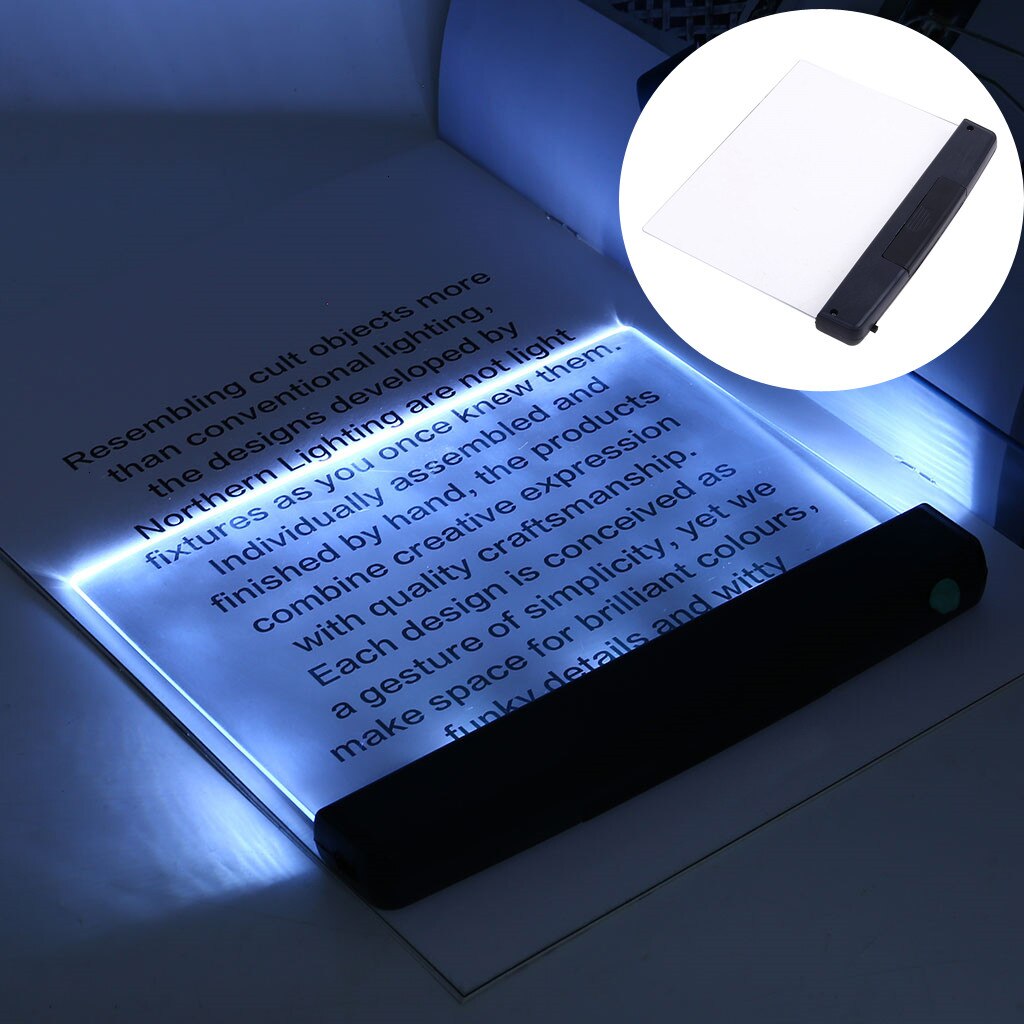 tablero de luz de libro placa plana LED Panel de protección de los ojos Luz de visión nocturna luz de lectura portátil dormitorio LED lámpara de escritorio