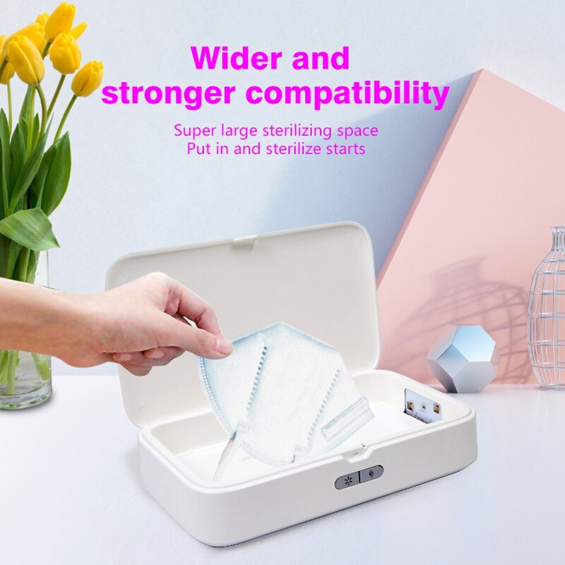 Draagbare uv-kast telefoon desinfectiemiddel uv-reiniger mobiele dubbele ultraviolet desinfectielamp