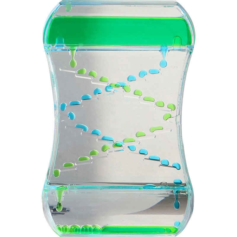 2021 nuova perdita di olio di decompressione goccia di olio di cristallo bicolore artigianato decorativo acrilico era clessidra regalo decorazione della casa