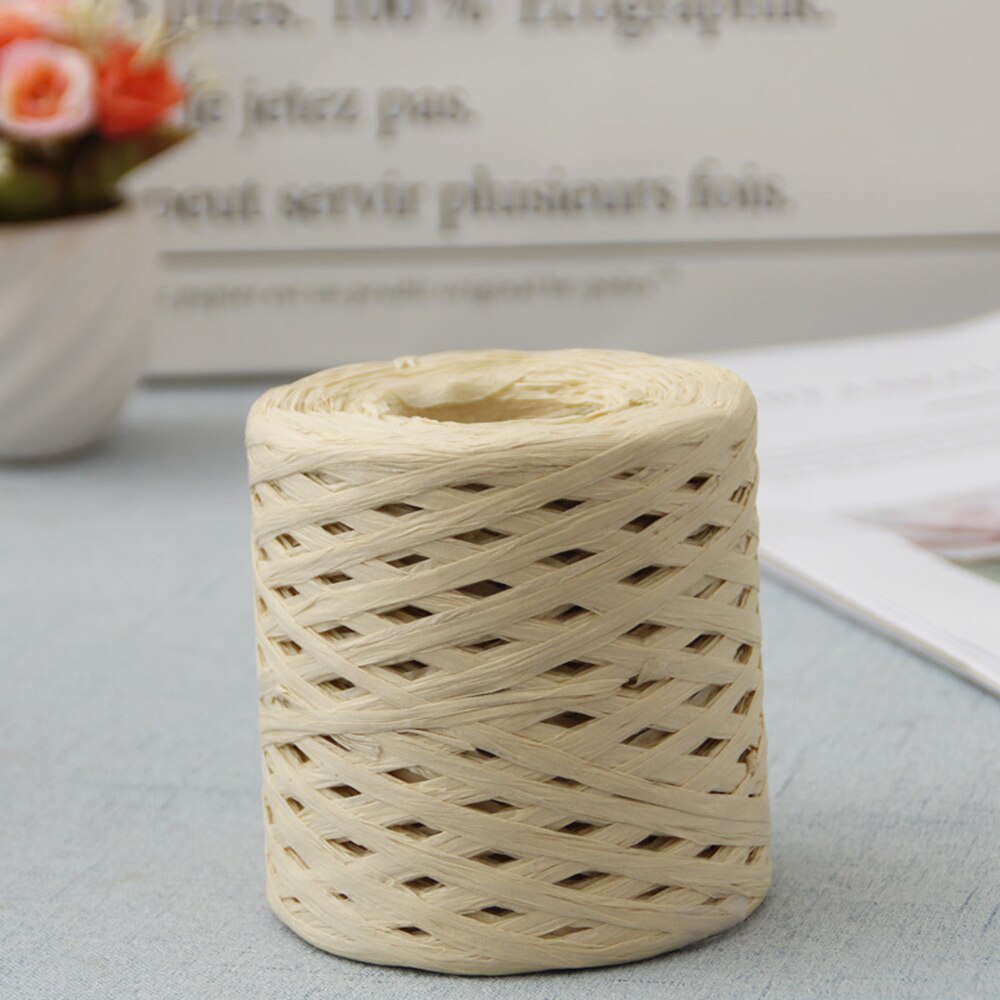 1 stücke 200m/rolle Bast Papier Bänder Verpackung Schnur Seil Für Kasten Verpackung Diy Handwerk Dekorationen